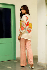 Cream Floral Fusion Print Co-ord Set