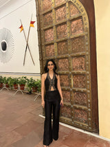 Pure Raw Silk Hand Embroidered Waist Coat Set