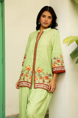 Green Printed Salwar Suit Set For Women-inching india
