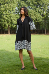 Black Broderie Dress