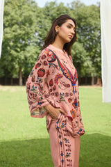 Pastel Peach Printed Set