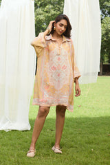 Apricot Print Dress