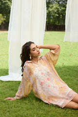 Apricot Print Dress