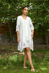 Cream Tropical Breeze Dress