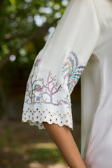 Cream Tropical Breeze Dress