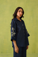 Noor Embroidered Denim Top