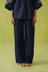 Noor Embroidered Denim Top