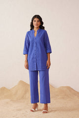 Blue Cutwork Set