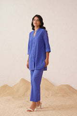 Blue Cutwork Set