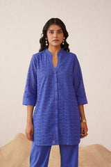 Blue Cutwork Set