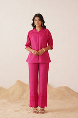 Hot Pink Cutwork Co-ord Set