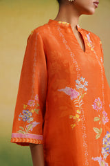 floral orange coord set