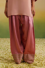 silk farshi salwar, embroidery hem