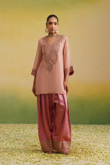 Naaz pink tissue farshi salwar set
