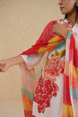 Pink Floral Printed Suit with Dupatta