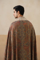 Darbar Parsi Border Pashmina Shawl (Beige) — Luxury Wedding Gift