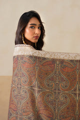 Darbar Parsi Border Pashmina Shawl For Women (Beige) — Luxury Wedding Gift