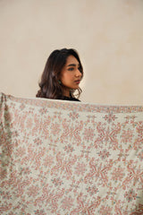 Mélange Mint Green Embroidered Shawl For Women — Wedding Return Gift
