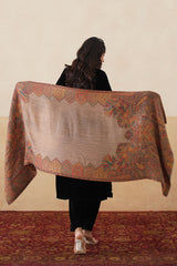 Vintage Motif Zari Shawl For Women — Premium Corporate Gift