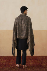 Black Gold Zari Paisley Stole — Premium Corporate Gift