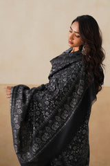 Midnight Zari Jaal Shawl For Women (Black) — Premium Corporate Gift