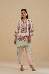Dariya Floral Matching Kurta Pant set for women