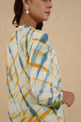 Mustard Teal Ombre Co-ord Set- Inchingindia