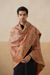 Mehrab Jamawar Paisley Shawl (Beige) — Festive Corporate Gift