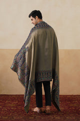 Royal Navy Kani Zari Reversible Shawl — Luxury Wedding Gift