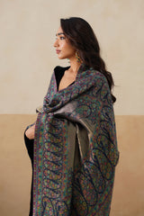 Royal Navy Kani Zari Reversible Shawl For Women — Luxury Wedding Gift