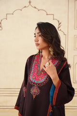 Meher Chocolate Contrast Printed Set