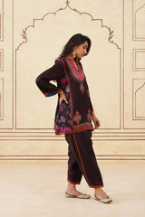 Meher Chocolate Contrast Printed Set