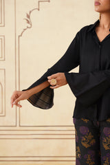 Meher Black Shirt with Brocade Pants