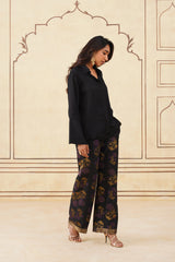 Meher Black Shirt with Brocade Pants