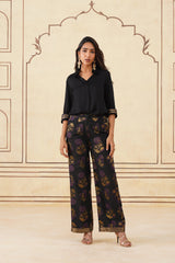 Meher Black Shirt with Brocade Pants