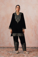 Aafreen Black Velvet Embroidered Set