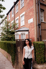 Cream Pleated Waistcoat with Embroidered Pants