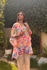 Geometrical Printed Kaftan Set