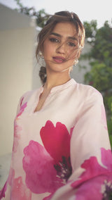 Seher Pink Floral Printed Suit