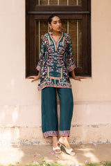 Ziya Teal Printed Set