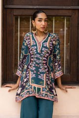 Ziya Teal Printed Set