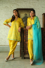 Sunny Aqua Embroidered Set