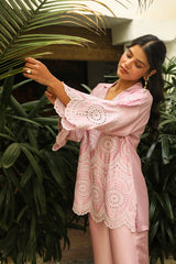 PINK DELIGHT EMBROIDERED CO-ORD SET
