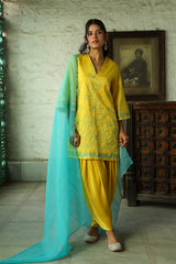 Sunny Aqua Embroidered Set