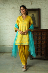 Sunny Aqua Embroidered Set