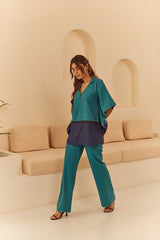 Jade Blue Kaftan Set