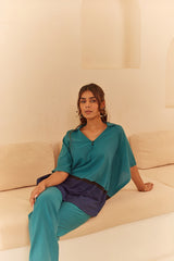 Jade Blue Kaftan Set