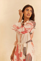 Abstract Midi Dress