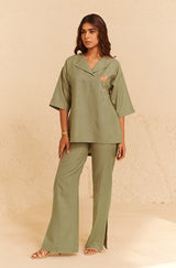 Sage Green Linen Co-ord Set