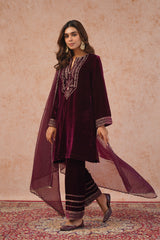 Regal Wine Velvet Suit